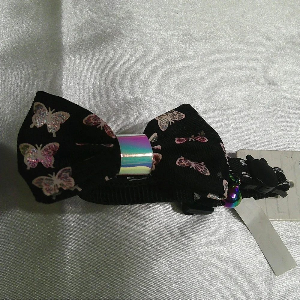Whisker City Easy Release Butterfly w/Bow Kitten Collar